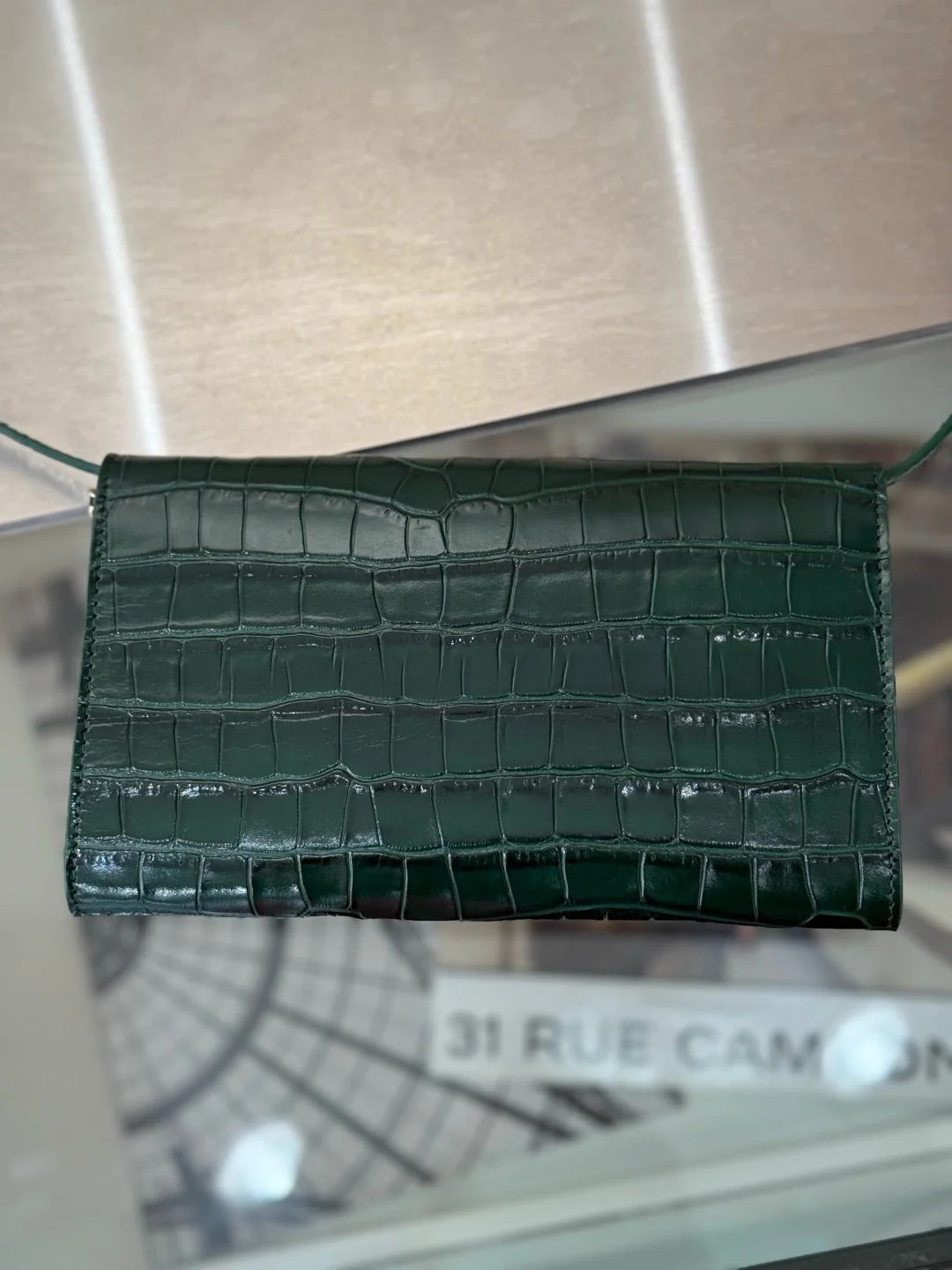 Chanel 2026 Clutch With Strap 21.5cm Crocodile-embossed Calfskin