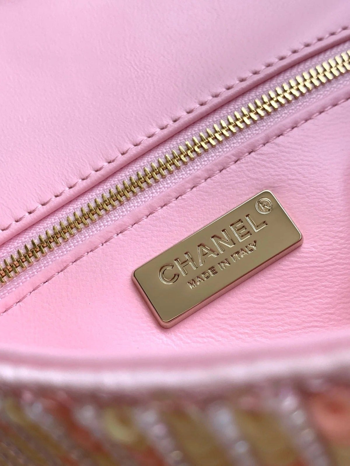 Chanel 2026 Flap Bag 21cm Tweed Leather With Tubular Beads