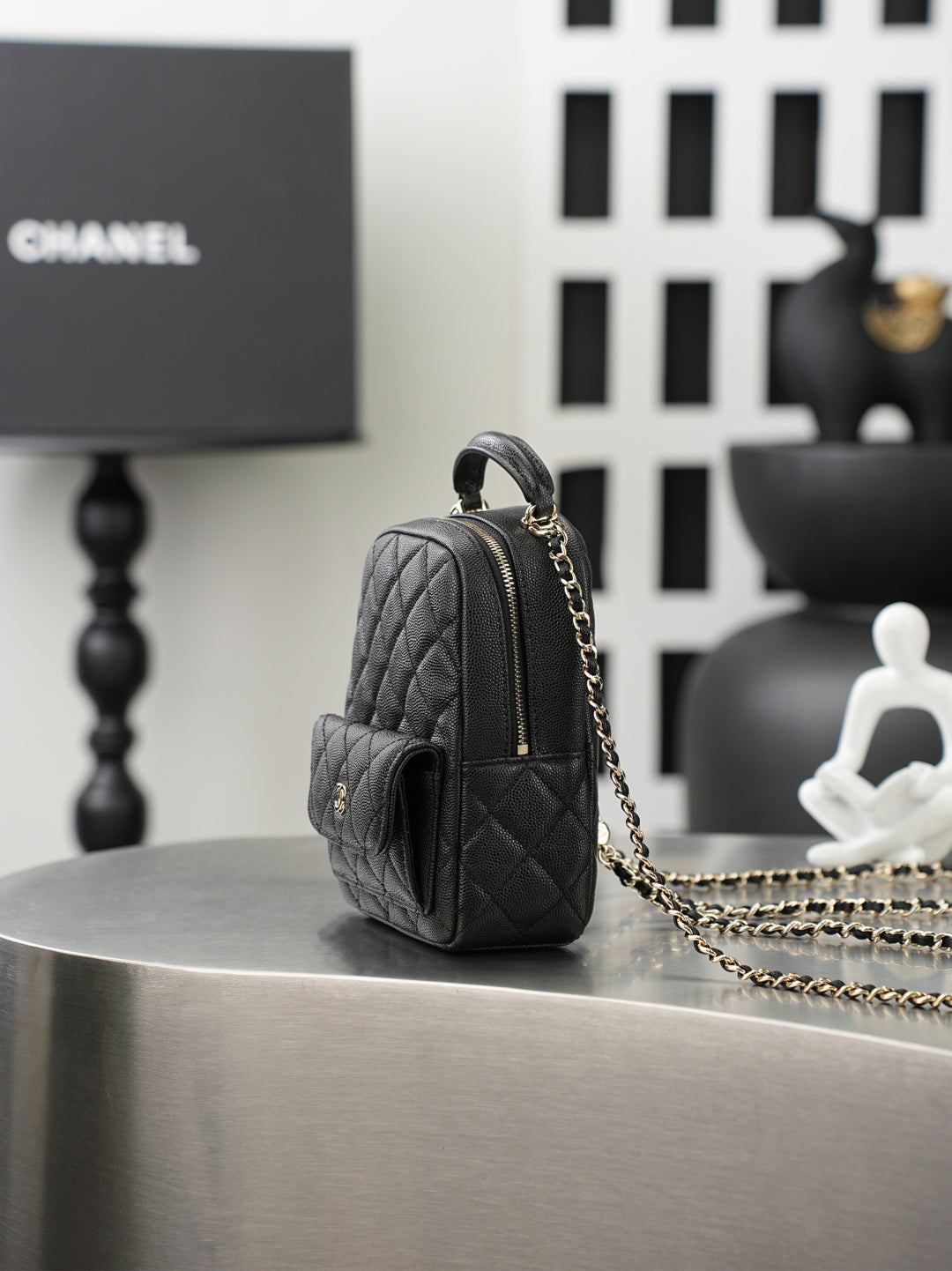 CC 𝑨𝑷𝟑𝟕𝟓𝟑 Mini Backpack Black Caviar