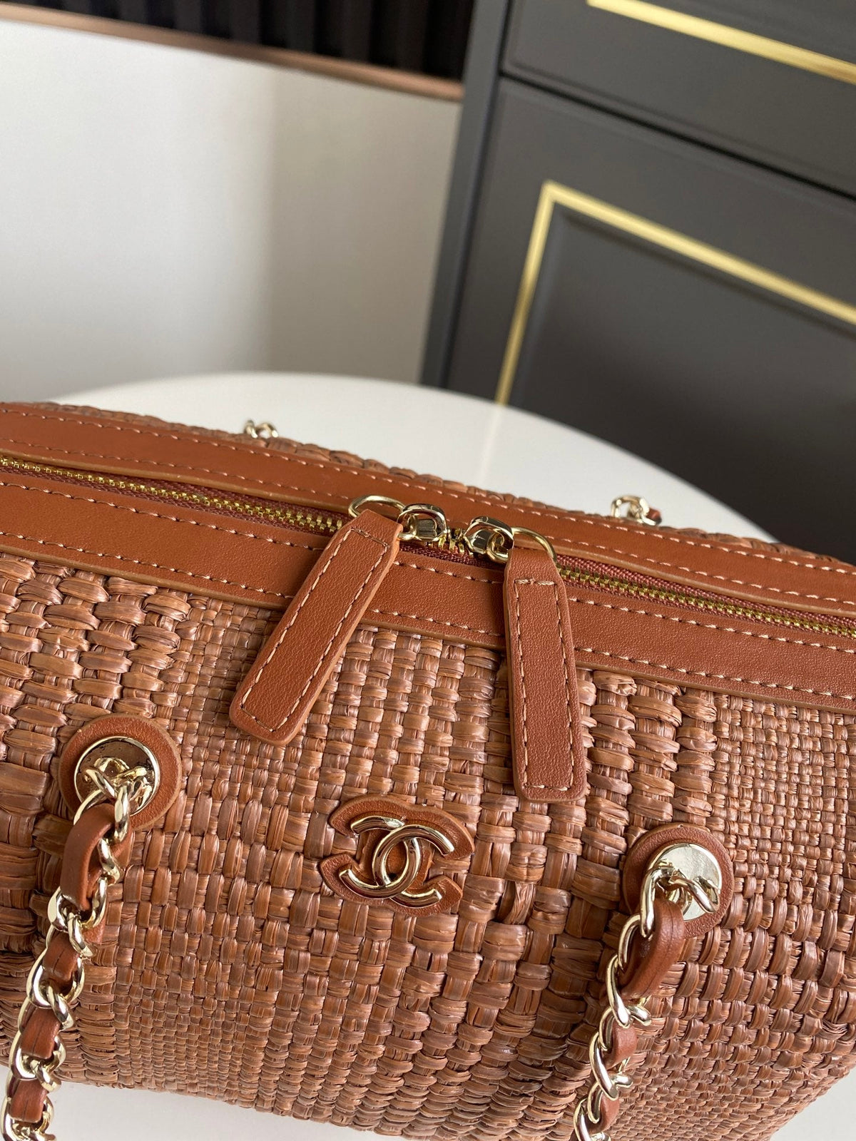 CC 26P AS4474 Mini Bowling Bag 18.5cm Brown Woven
