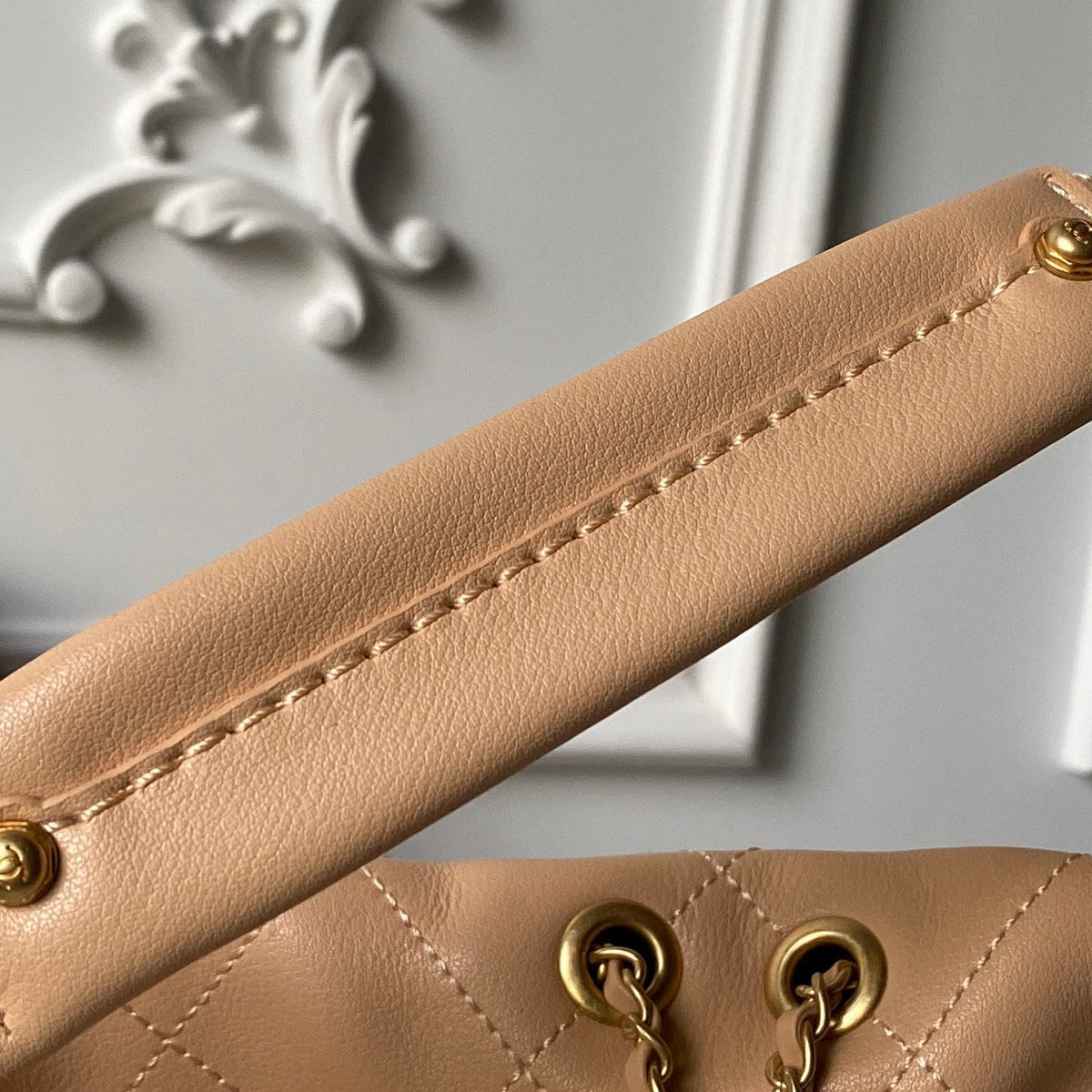 Chanel 2025 Bag 45cm Beige Calfskin 318233