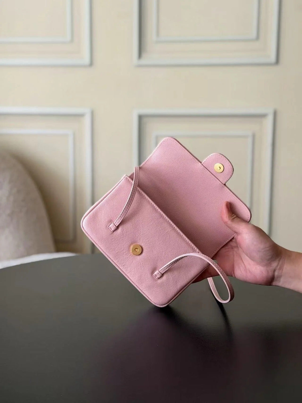Chanel 26 Shoulder Bag 17cm Pink Caviar Leather