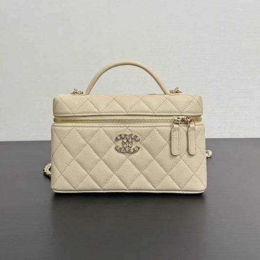 Chanel 2026 Vanity Bag 19cm Cream Calfskin