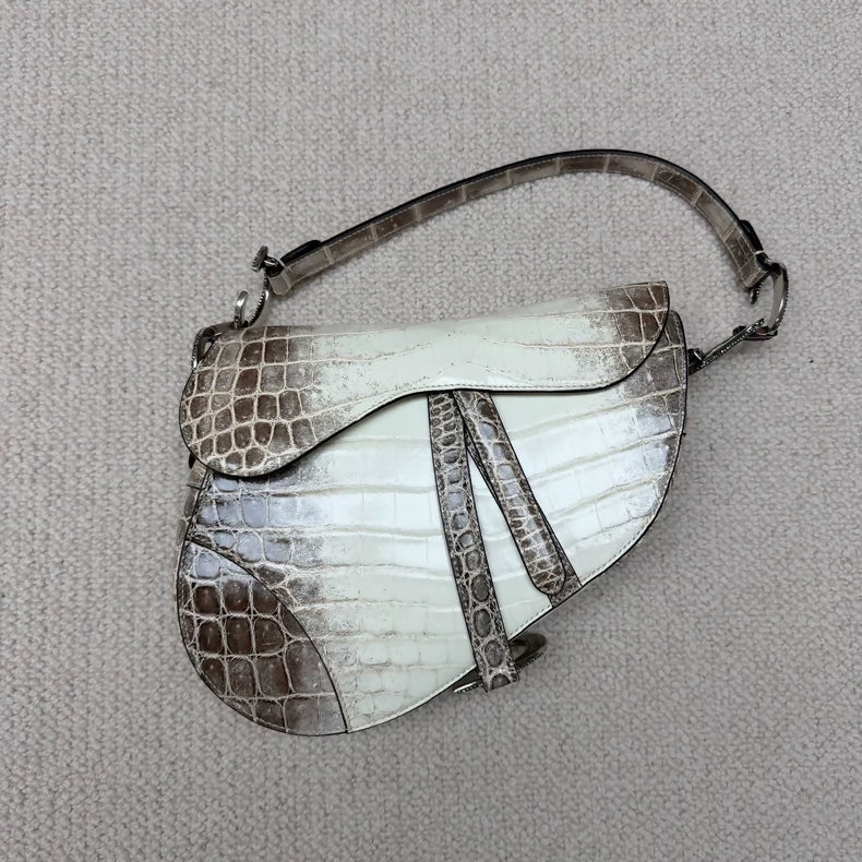 Dior Himalaya diamond saddle bag medium