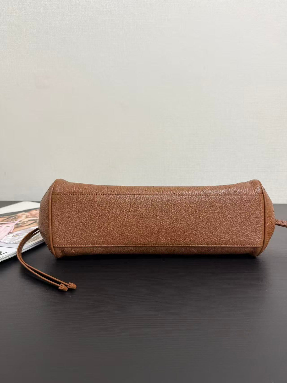 CC 26ss Small Shopping Bag 30.5cm Brown Grain Leather