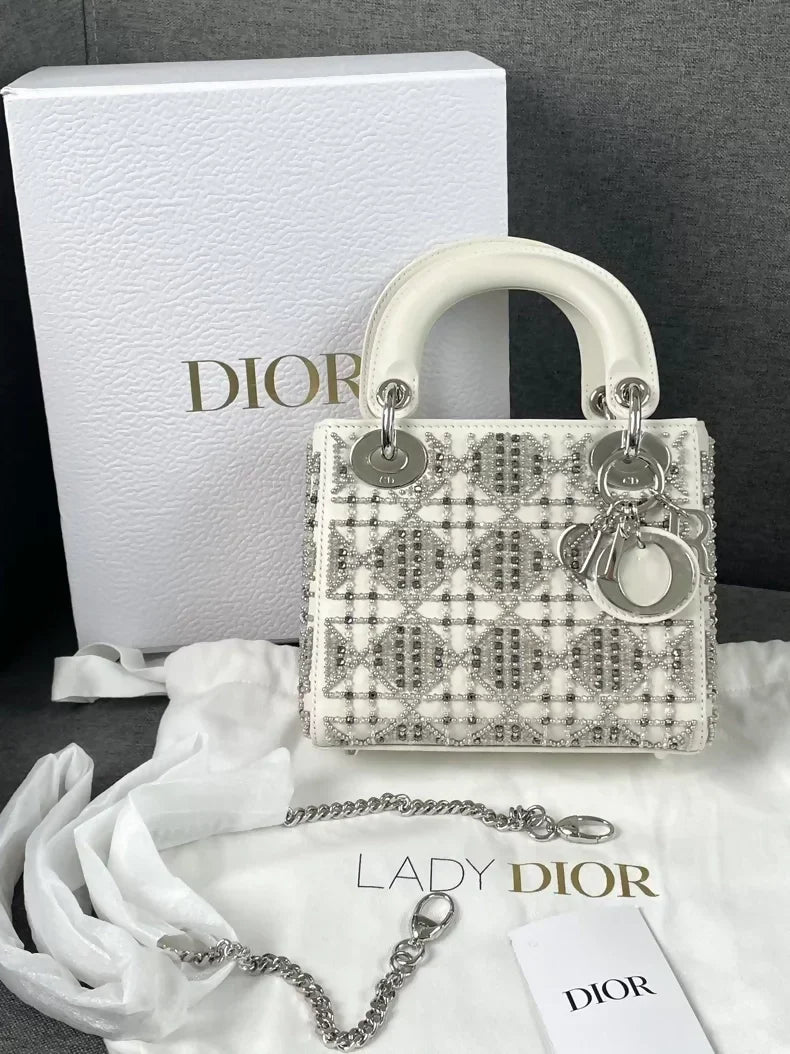Dior 25 New White Lady Dior Bag