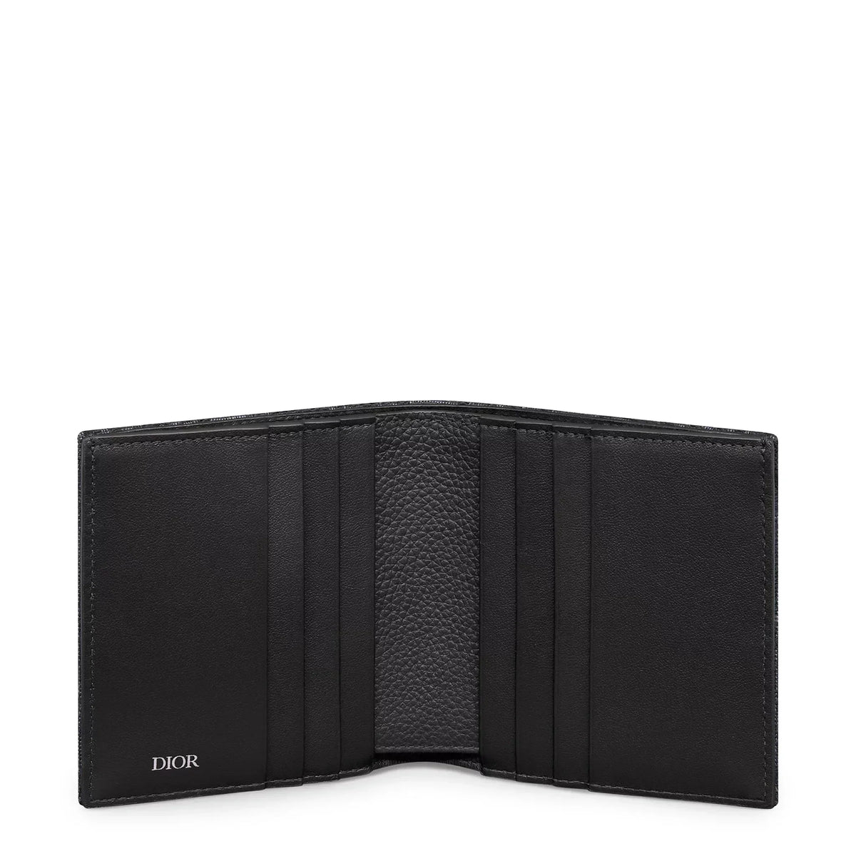 Dior Oblique Jacquard Black Vertical Bifold Wallet