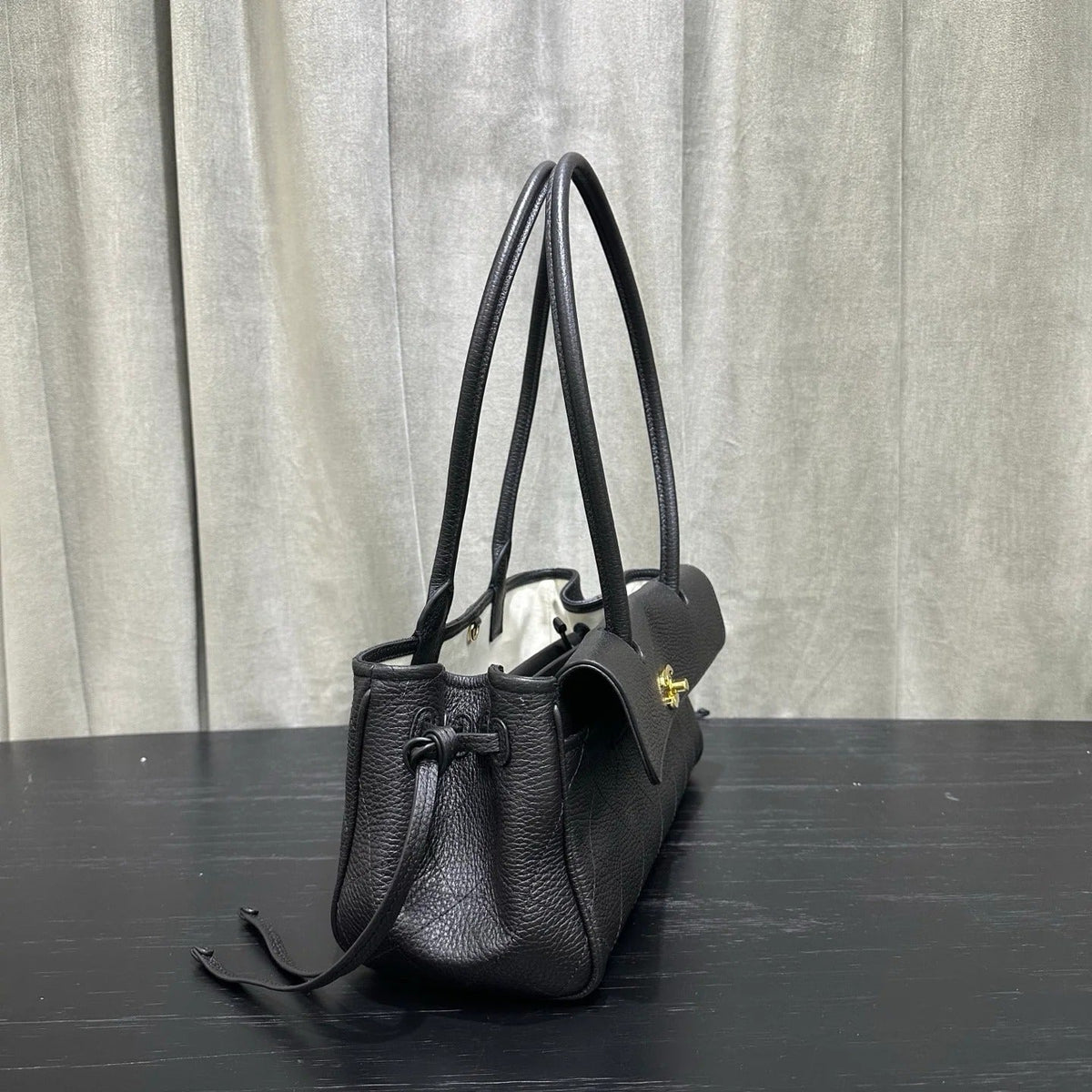 Chanel 2026 Shopping Bag 33cm Black Grained Calfskin