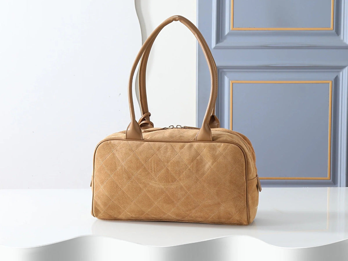 Chanel 2026 Large Bowling Bag 35.5cm Suede And Calfskin