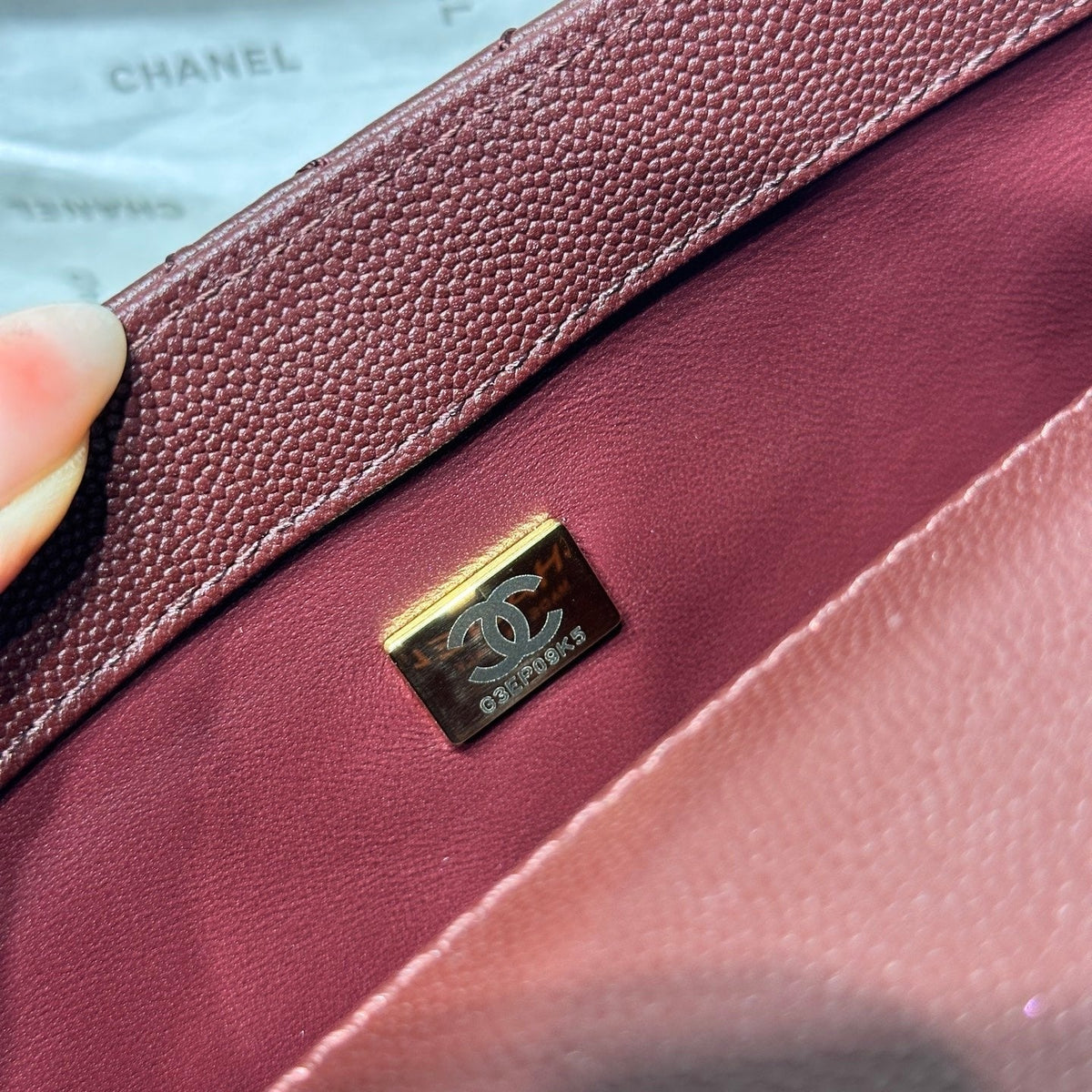 Chanel 2026 Coco Handle Bag 32cm Burgundy Caviar Calfskin 348822