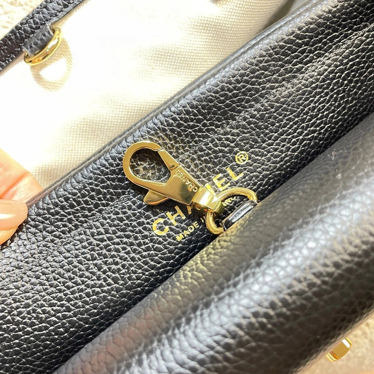 Chanel 2026 Large Urban Essential Bag 43cm Black Beige Leather Suede