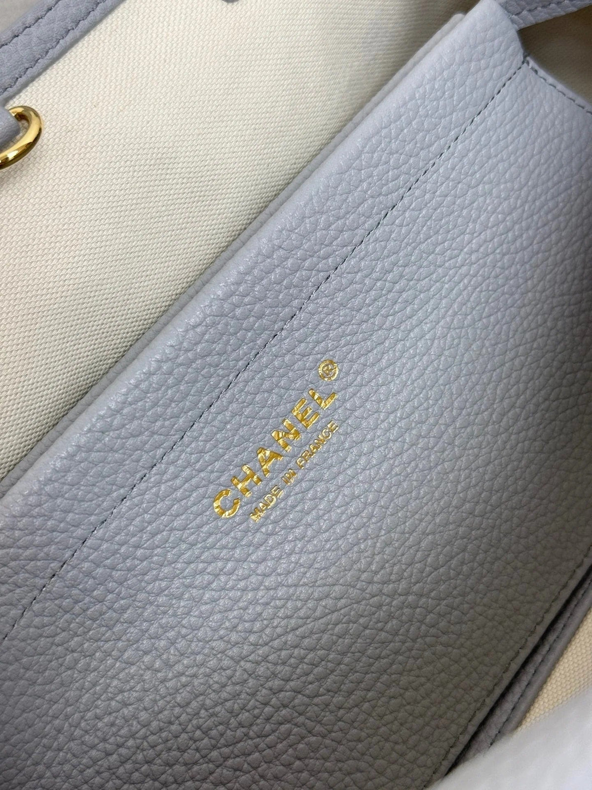 Chanel 2026 Shopping Bag 31cm Gray Grained Calfskin