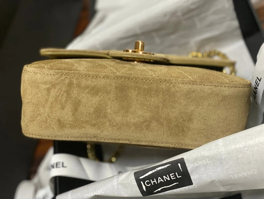 Chanel 2026 Flap Bag 20cm Suede Leather