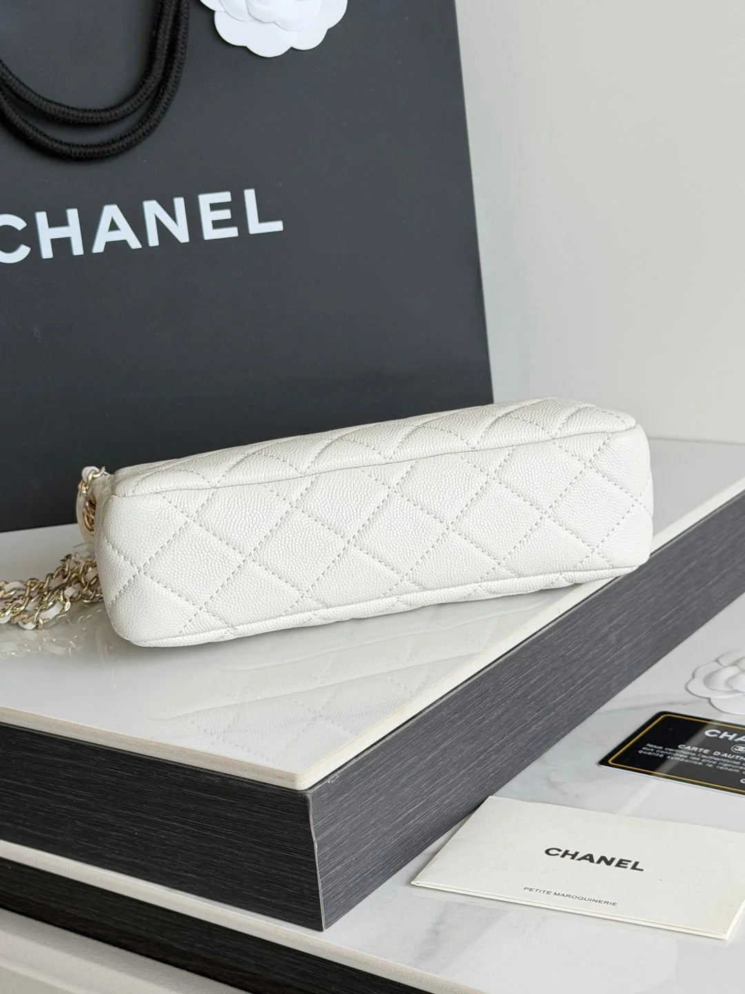 Chanel 2026 Clutch with Chain 21cm Caviar Leather