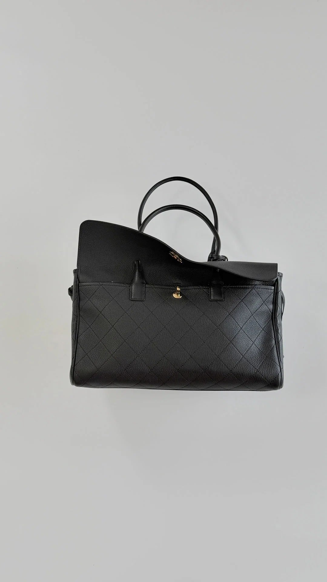 Chanel 2026 Shopping Bag 38cm Black Calfskin