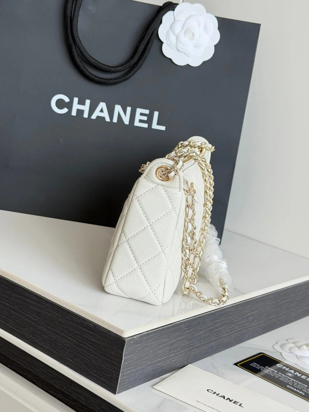 Chanel 2026 Clutch with Chain 21cm Caviar Leather