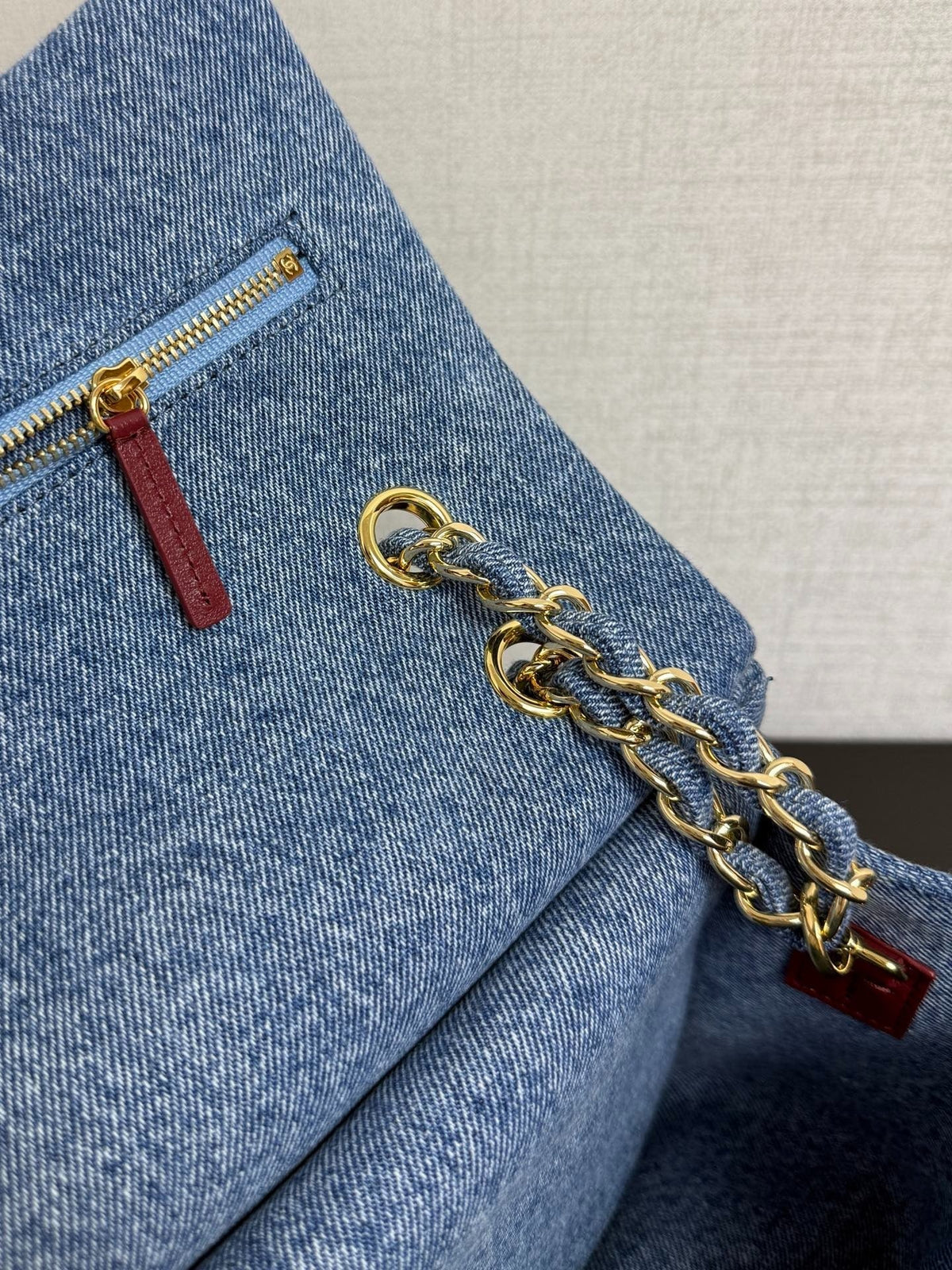Chanel 2026 Flap Bag Blue Gold Denim