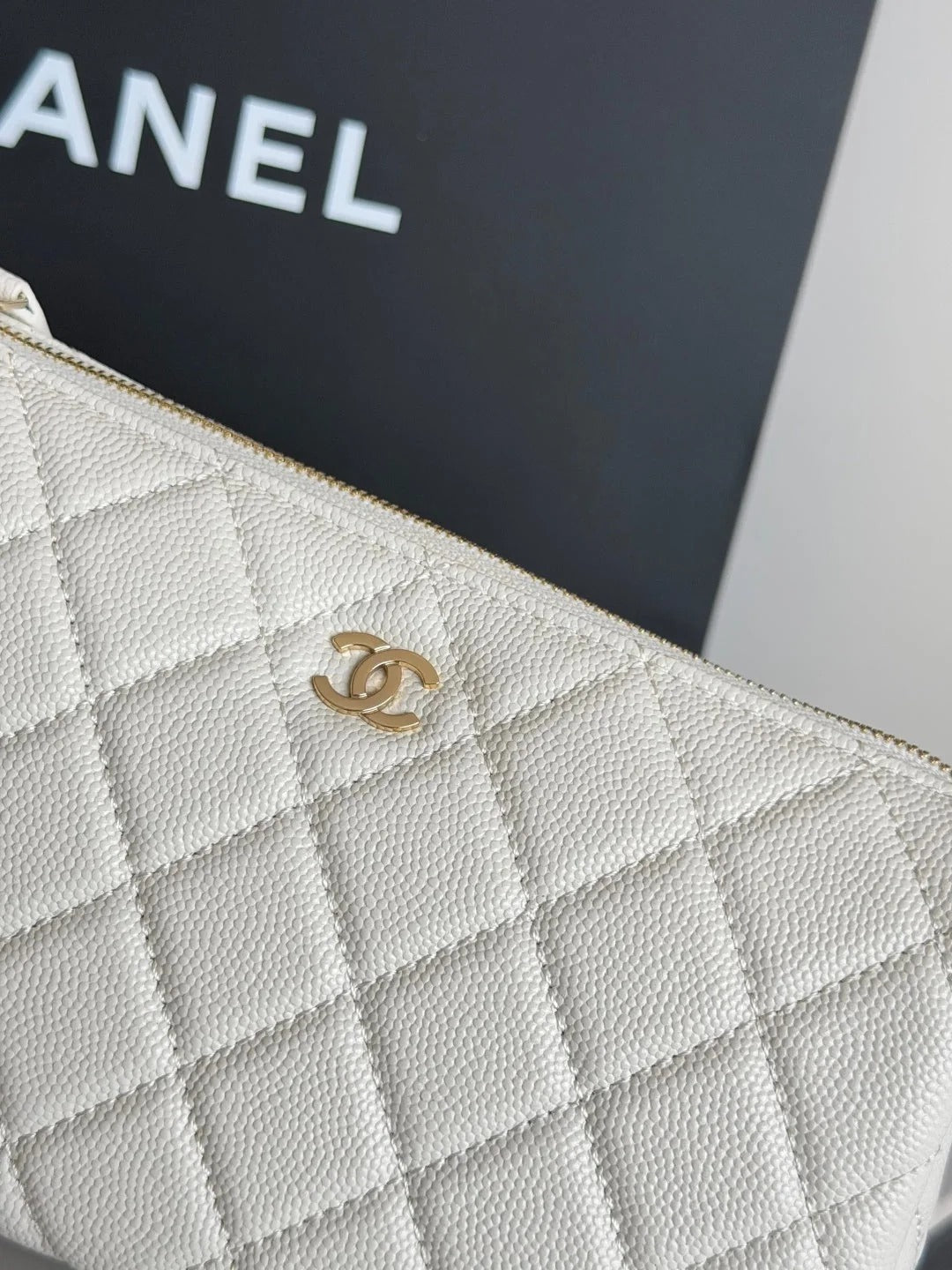 Chanel 2026 Clutch with Chain 21cm Caviar Leather