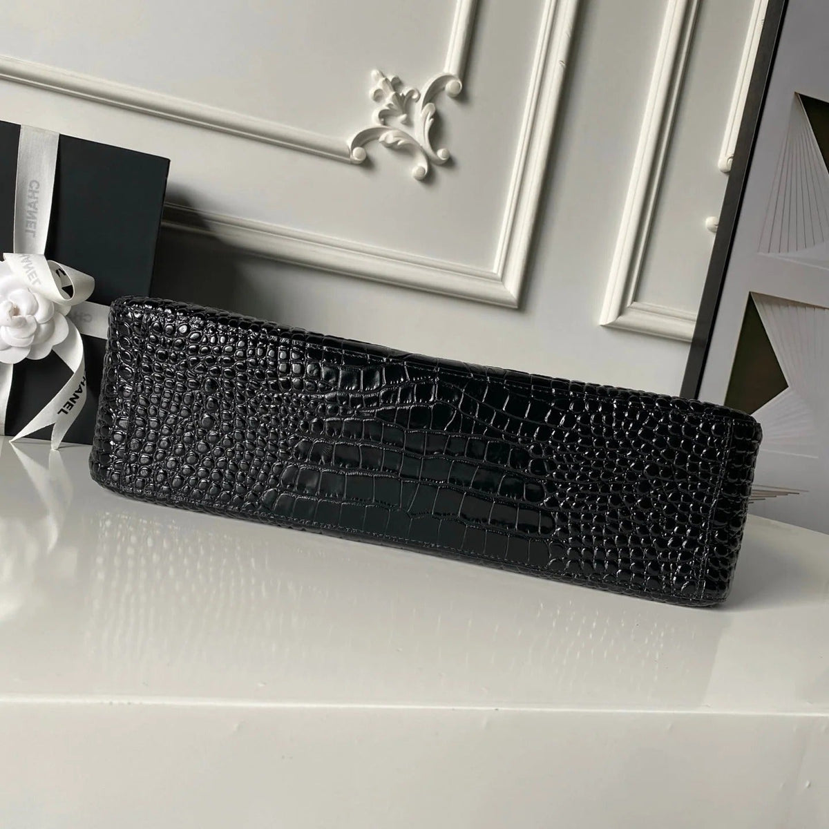 Chanel 2026 Crocodile Embossed Maxi Bag 39cm Calfskin