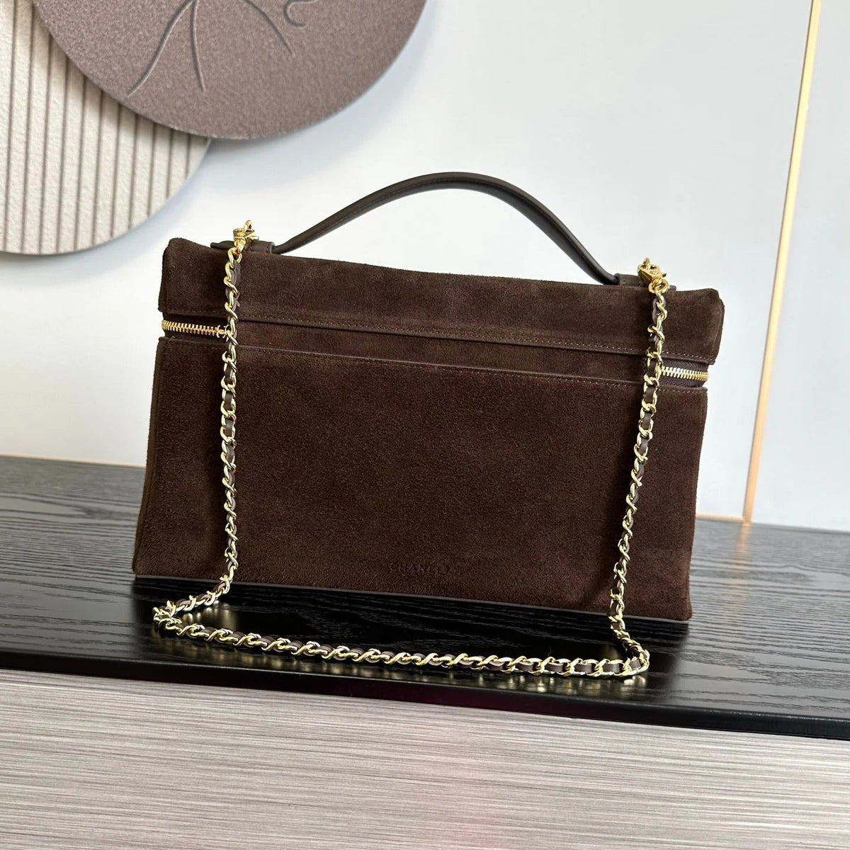 Chanel 2026 Vanity Bag With Chain Suede Leather