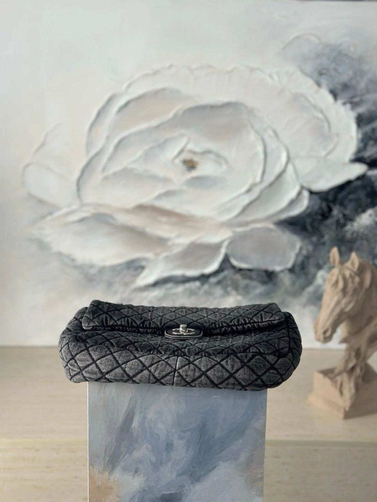 Chanel 2026 Quilted Denimpressions Flap Bag Denim Leather