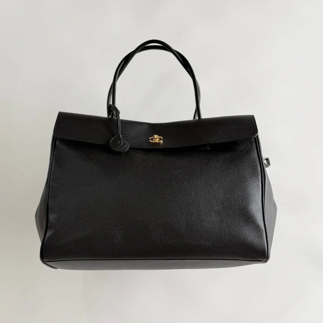 Chanel 2026 Large Shopping Bag 43cm Black Leather