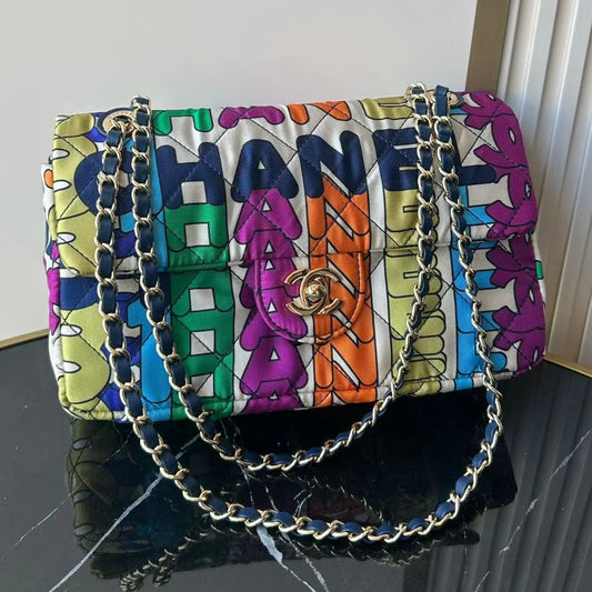 Chanel 2026 Medium Flap Bag 24.5cm Muticolor Fabric
