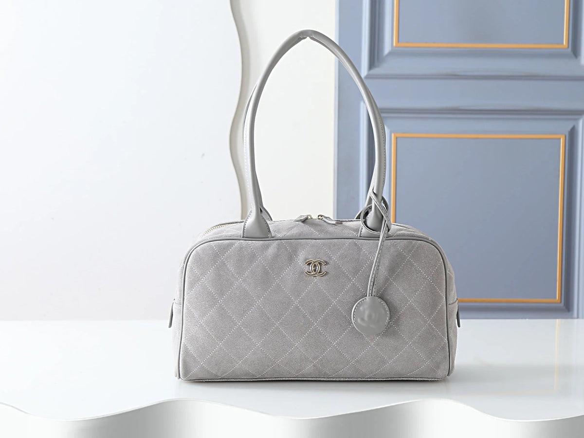 Chanel 2026 Large Bowling Bag 35.5cm Suede And Calfskin