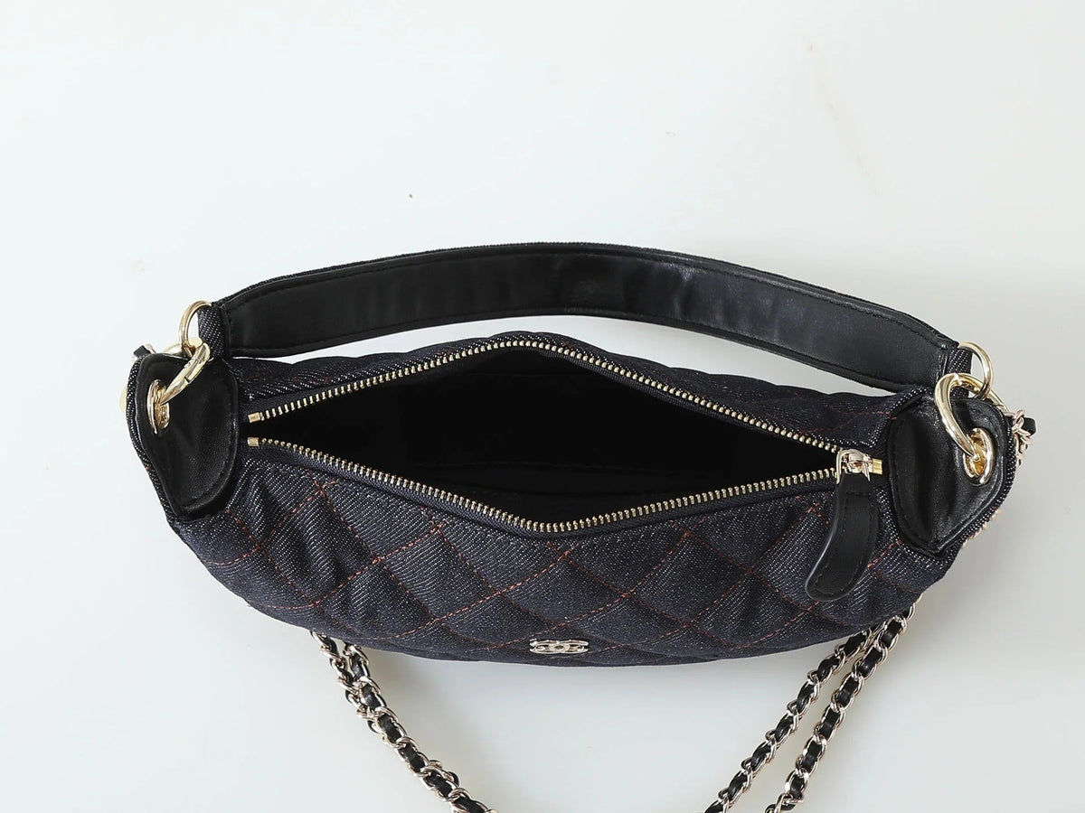 Chanel 2026 Chain Clutch 22cm Demin And Calfskin