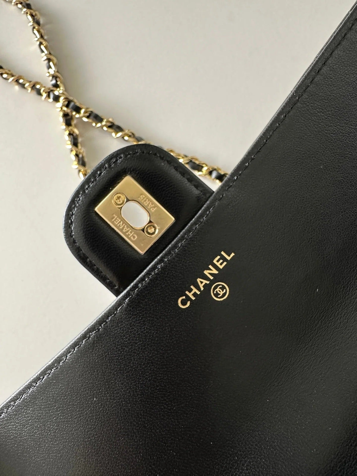 Chanel 2026 Long Top Handle Clutch 25cm Lambskin