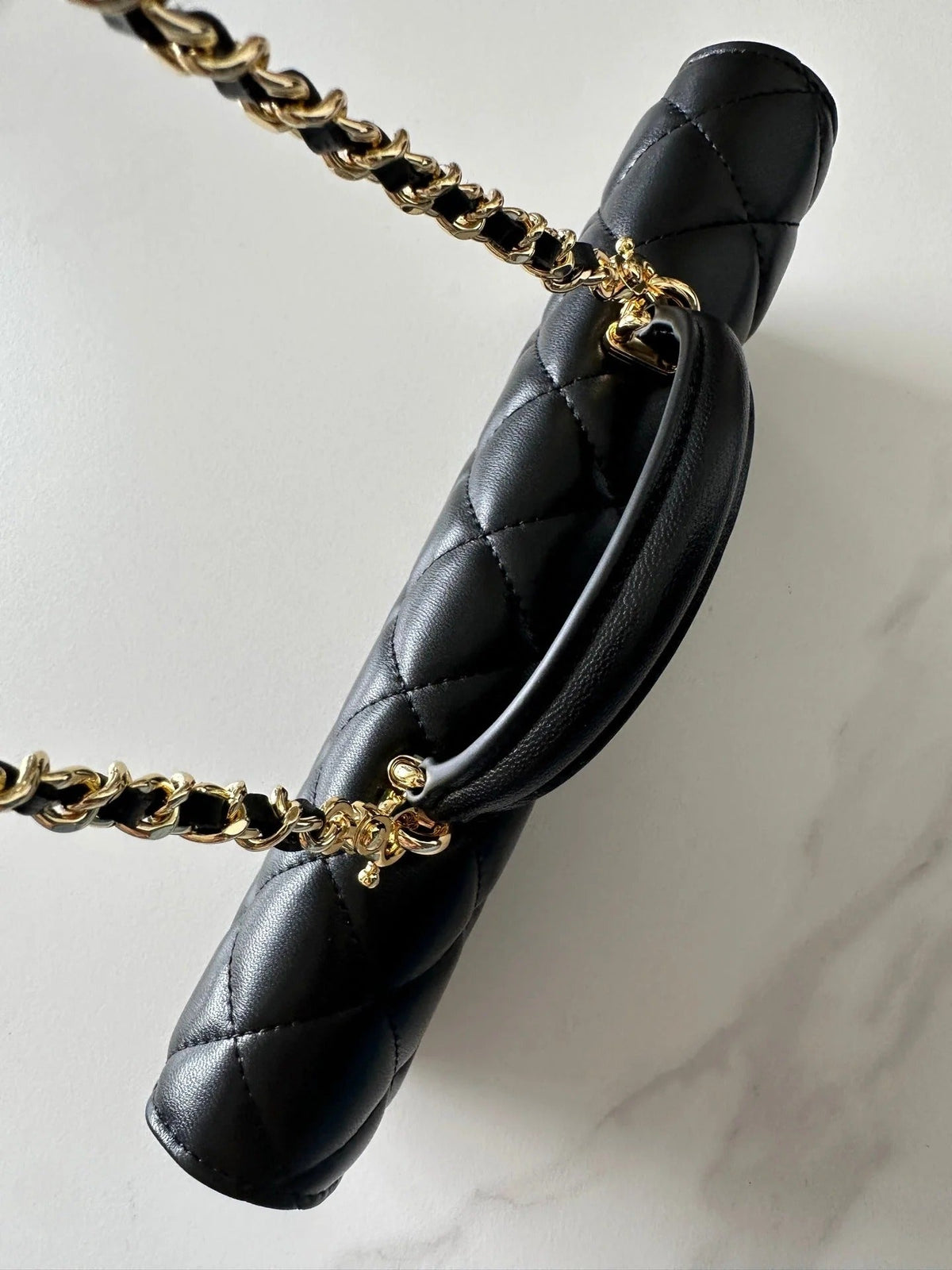 Chanel 2026 Long Top Handle Clutch 25cm Lambskin