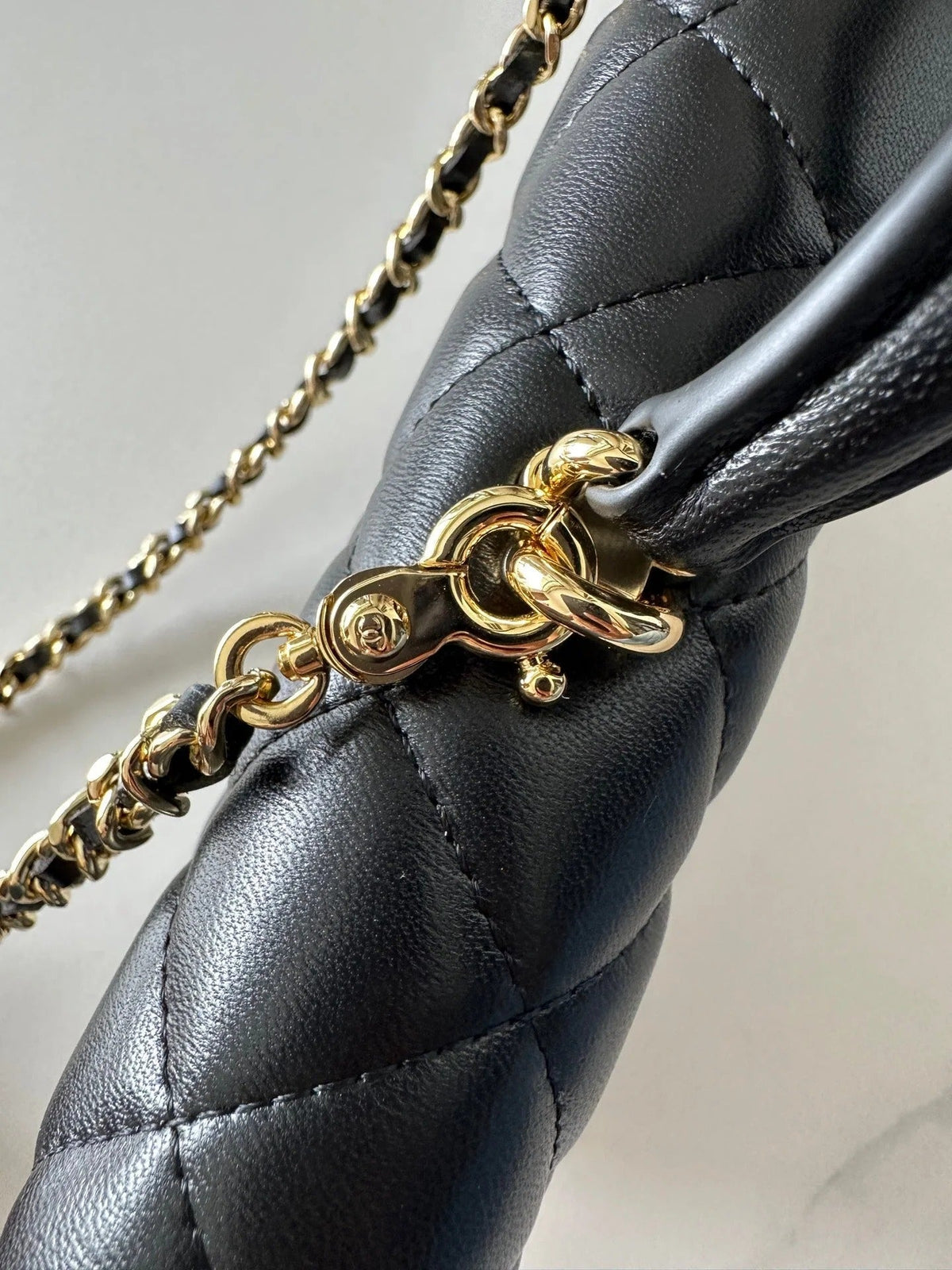 Chanel 2026 Long Top Handle Clutch 25cm Lambskin