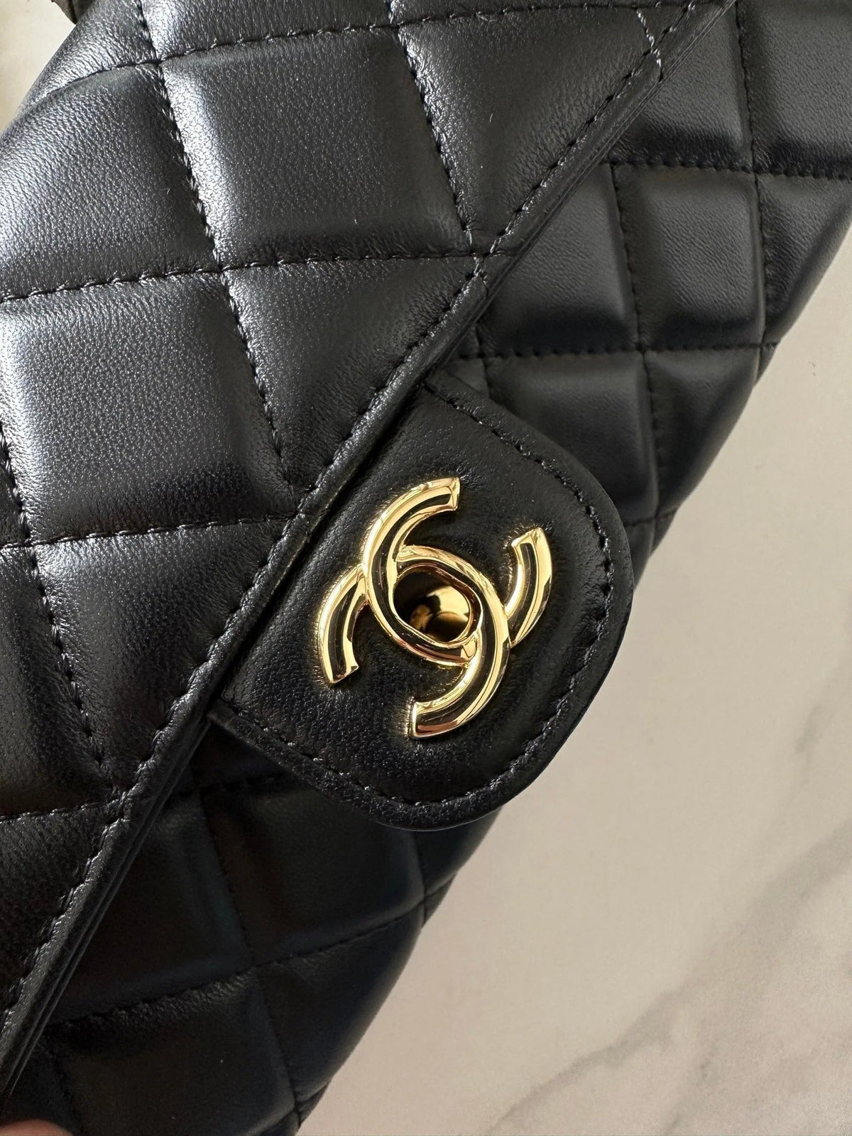 Chanel 2026 Long Top Handle Clutch 25cm Lambskin