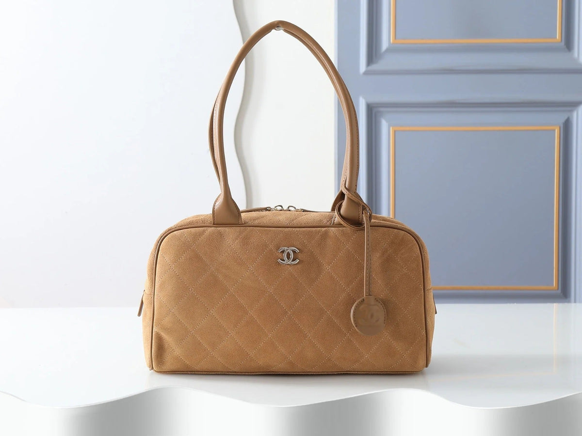 Chanel 2026 Large Bowling Bag 35.5cm Suede And Calfskin