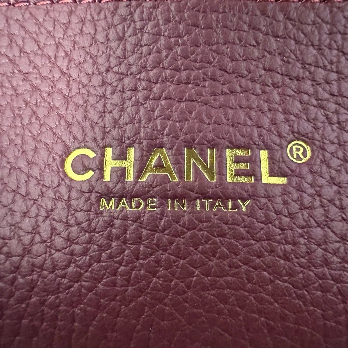 Chanel 2026 Shopping Bag 38cm Burgundy And Brown Calfskin