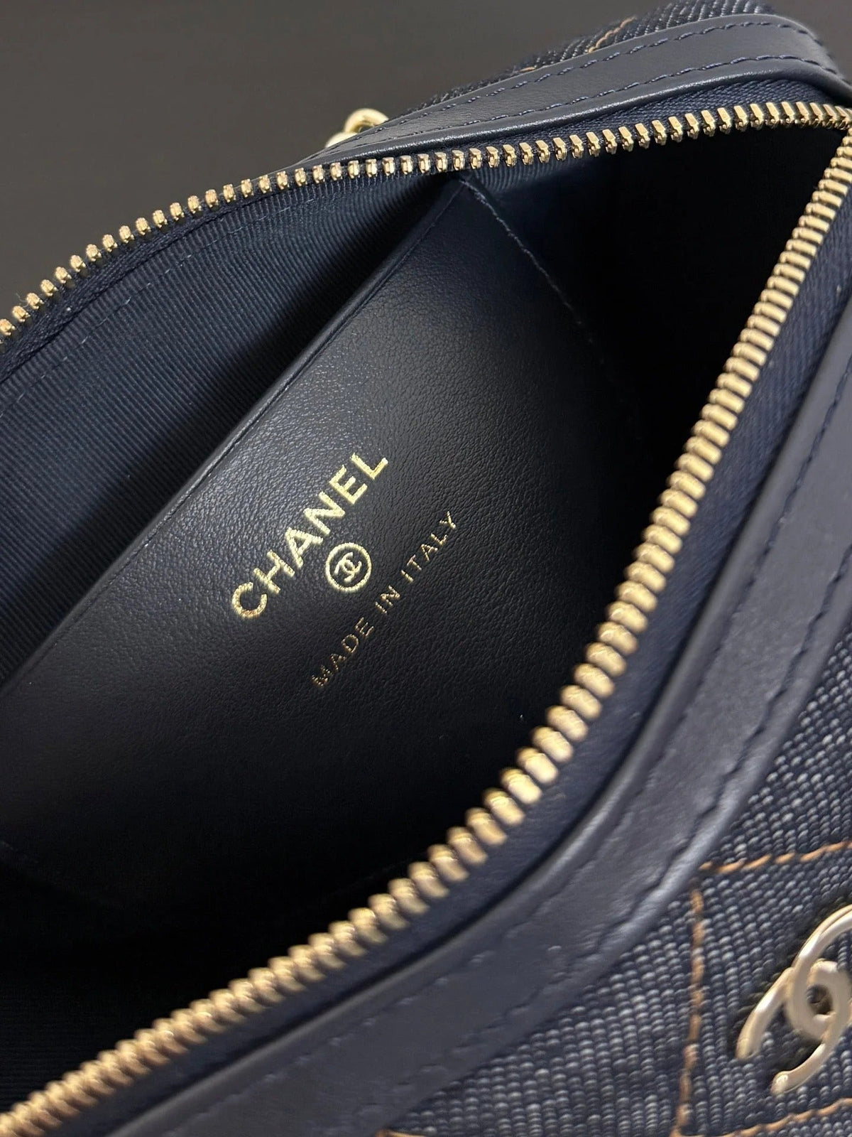 Chanel 2026 Bowling Bag 18.5cm Blue Denim Leather