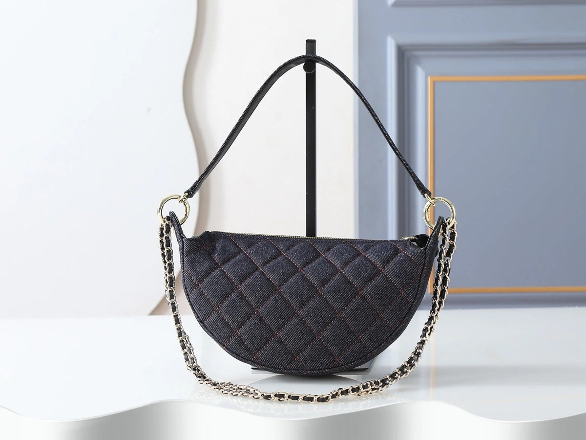 Chanel 2026 Chain Clutch 22cm Demin And Calfskin