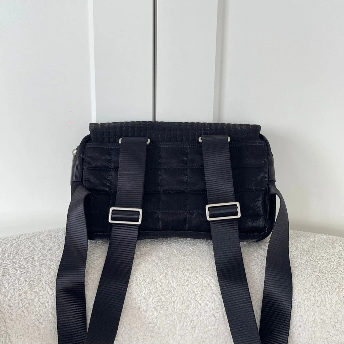 Chanel 2026 Backpack 28cm Black Fabric