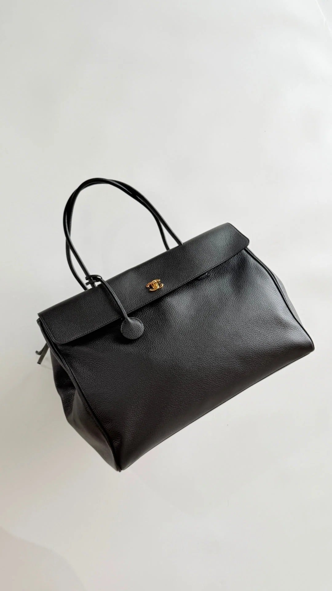 Chanel 2026 Large Shopping Bag 43cm Black Leather