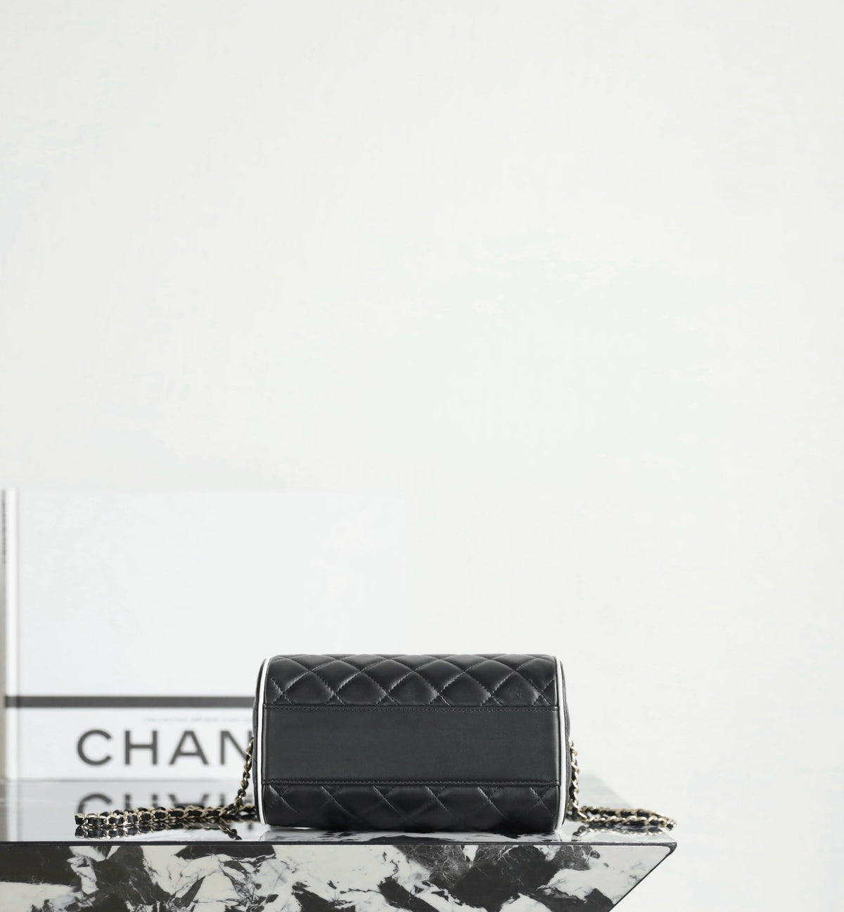 Chanel 2025 Bowling Bag Black Lambskin 342996
