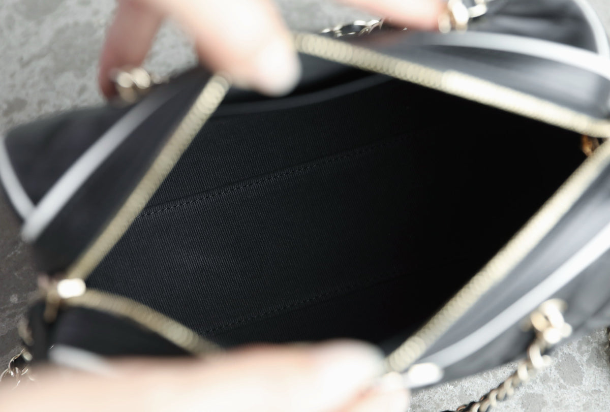 Chanel 2025 Bowling Bag Black Lambskin 342996