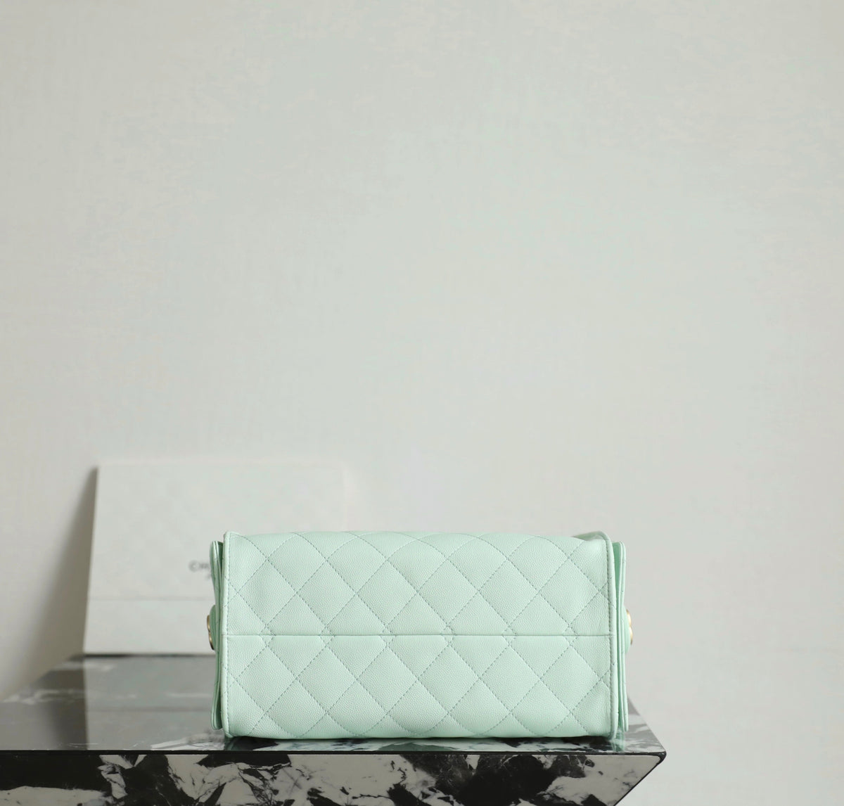 Chanel 2025 Hobo Bag 30cm Light Green Caviar Leather 338737