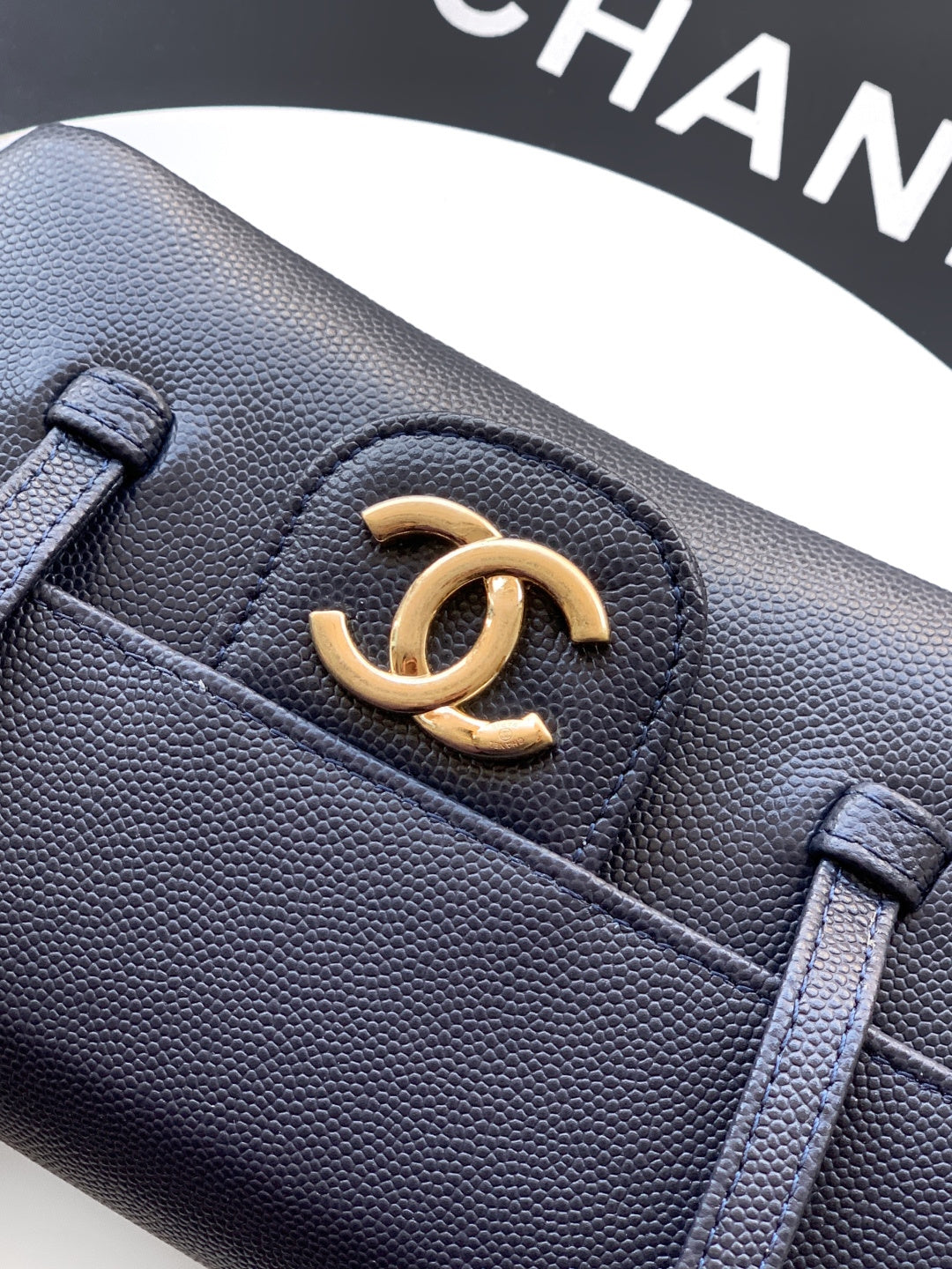 CC 26s Preppy Coco Bag 17cm Dark Blue Caviar Leather GHW