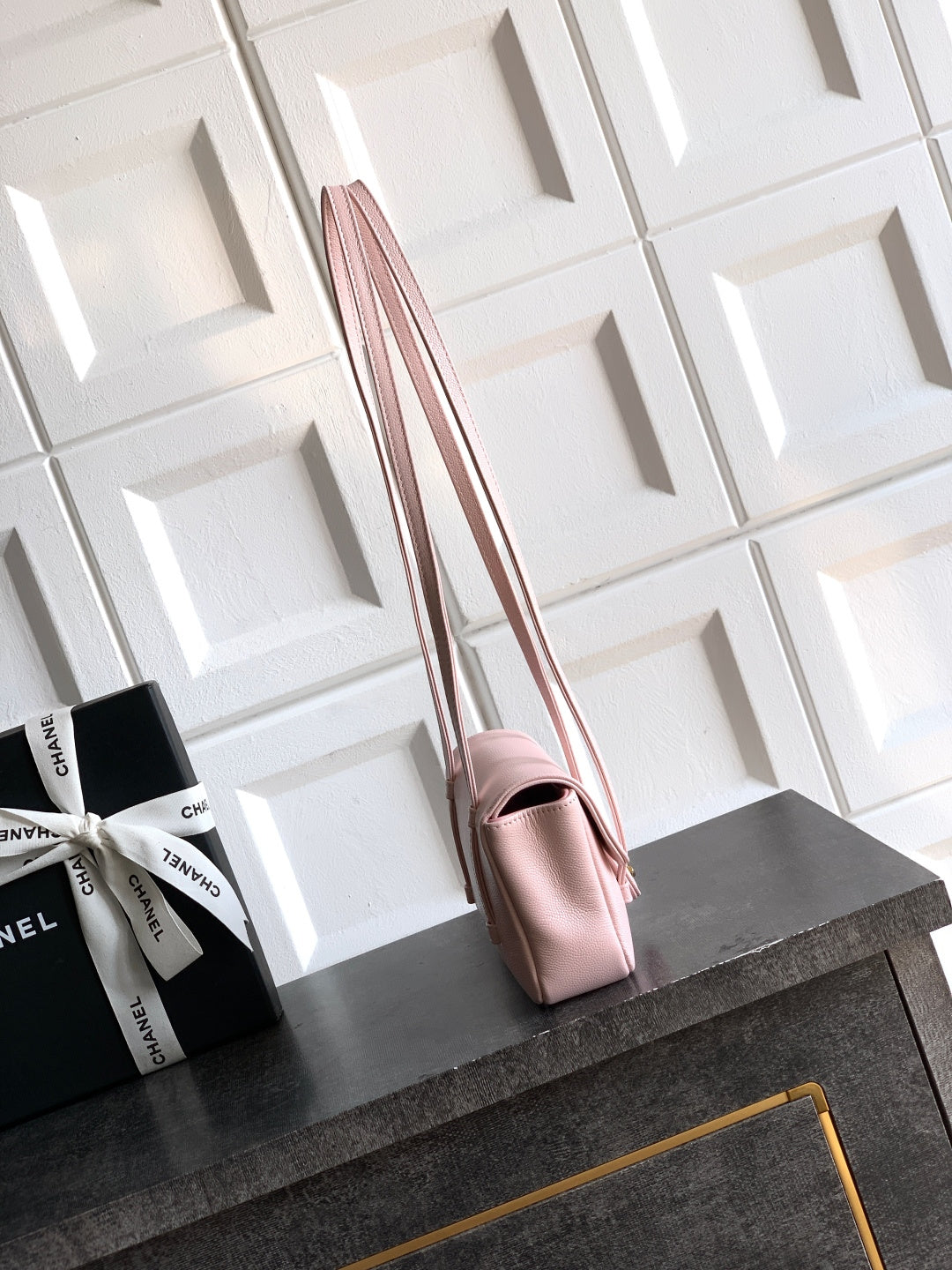 CC 26s Preppy Coco Bag 17cm Light Pink Caviar Leather GHW