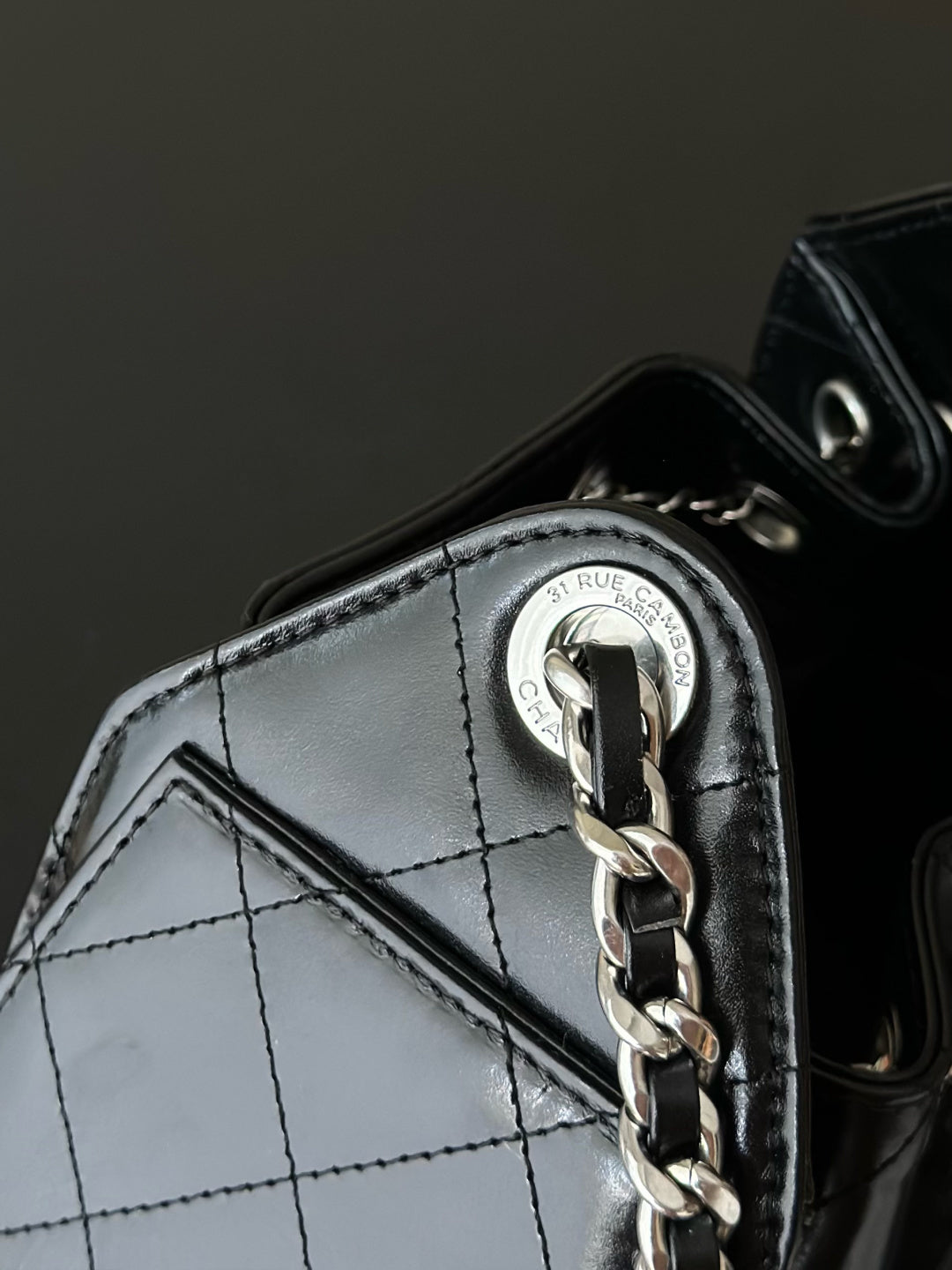 CC 26c Hobo Bag 22cm Black Lambskin SHW