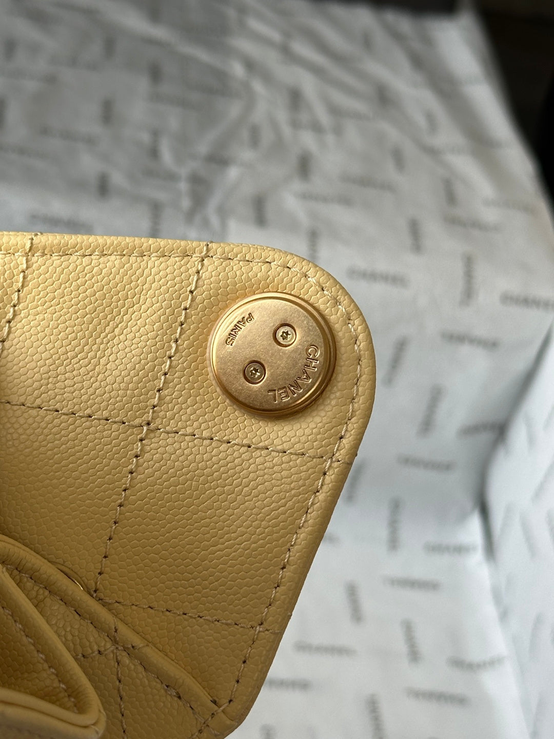 CC 26c Hobo Bag 22cm Lemon Yellow Caviar Leather