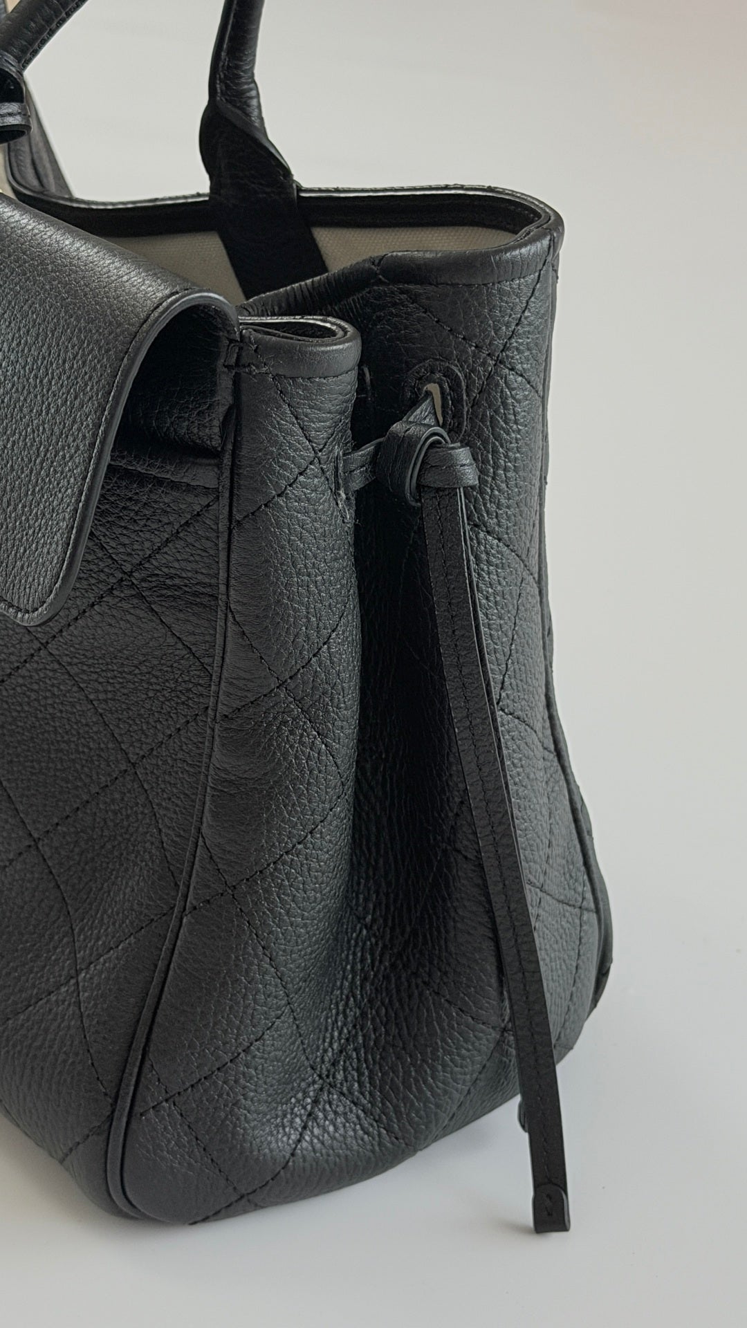 Chanel 2026 Large Shopping Bag 38cm Black Leather