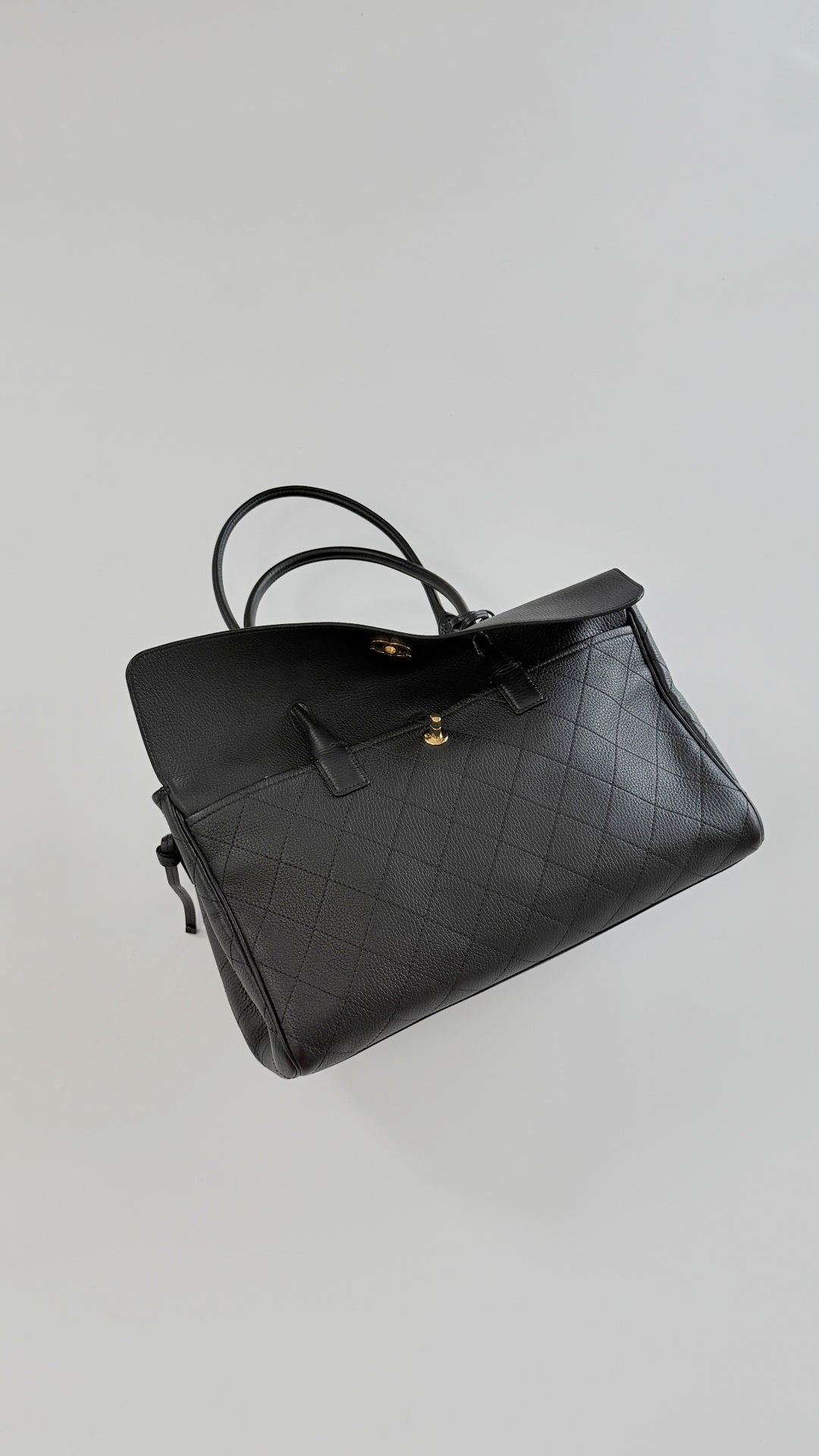 Chanel 2026 Large Shopping Bag 38cm Black Leather
