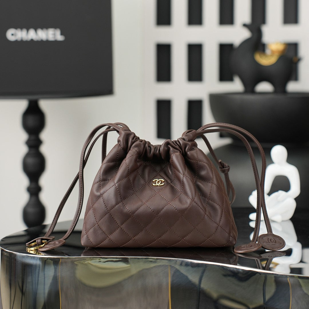 Chanel 2026 Lucky Bag 22cm Coffee Sheepskin