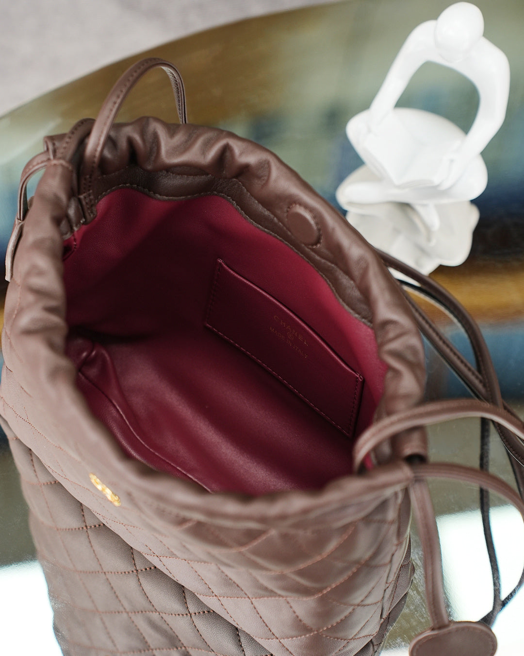 Chanel 2026 Lucky Bag 22cm Coffee Sheepskin